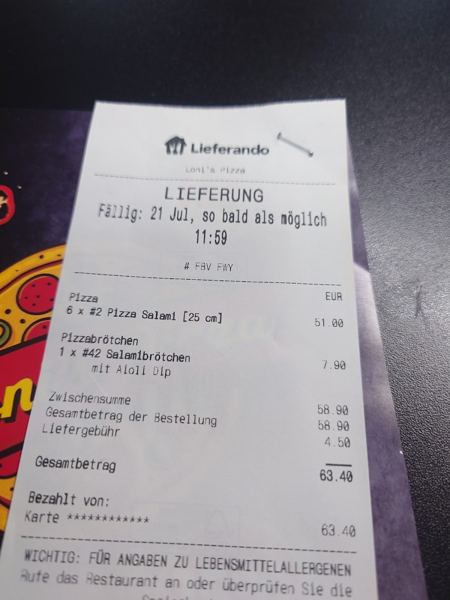 Loni´s Pizza Braunschweig Foto 3